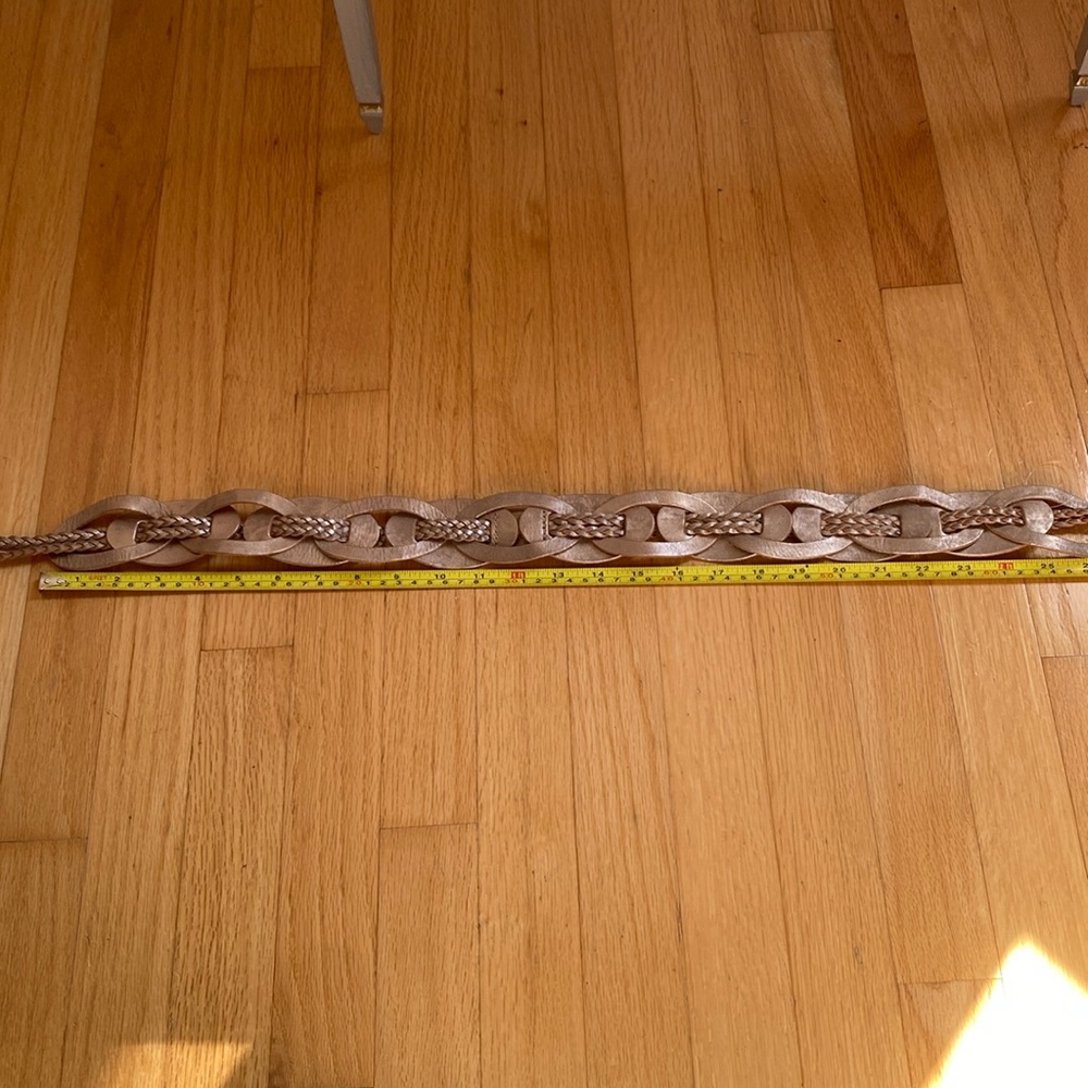 NWT Anthropologie leather rose gold belt